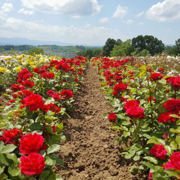 Nursery rose plants